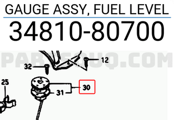 Suzuki 3481080700 GAUGE ASSY, FUEL LEVEL