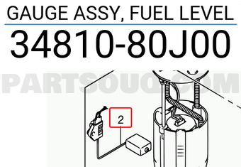 Suzuki 3481080J00 GAUGE ASSY, FUEL LEVEL