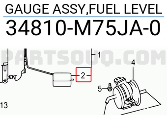 Suzuki 34810M75JA0 GAUGE ASSY,FUEL LEVEL