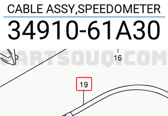 Suzuki 3491061A30 CABLE ASSY,SPEEDOMETER