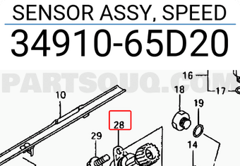 Suzuki 3491065D20 SENSOR ASSY, SPEED