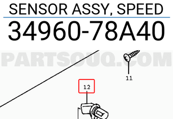 Suzuki 3496078A40 SENSOR ASSY, SPEED