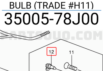 Suzuki 3500578J00 BULB (TRADE #H11)