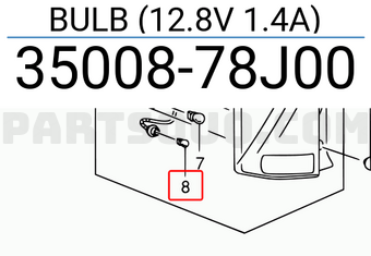 Suzuki 3500878J00 BULB (12.8V 1.4A)