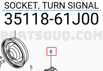 Suzuki 3511861J00 SOCKET, TURN SIGNAL