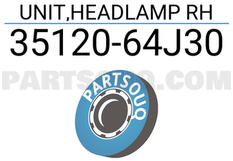 Suzuki 3512064J30 UNIT,HEADLAMP RH