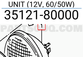 Suzuki 3512180000 UNIT (12V, 60/50W)