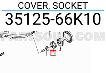 Suzuki 3512566K10 COVER, SOCKET