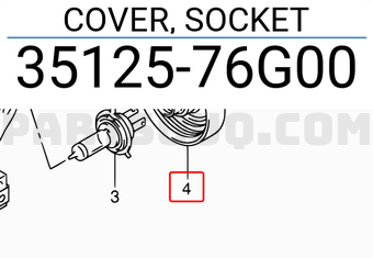 Suzuki 3512576G00 COVER, SOCKET