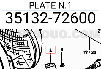 Suzuki 3513272600 PLATE N.1
