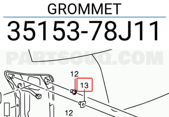 Suzuki 3515378J11 GROMMET