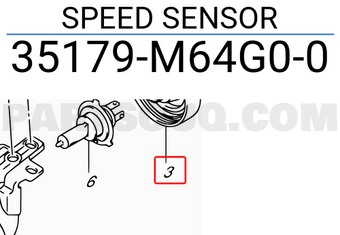 Suzuki 35179M64G00 SPEED SENSOR