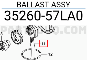 Suzuki 3526057LA0 BALLAST ASSY