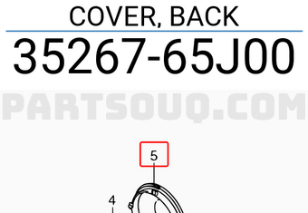 Suzuki 3526765J00 COVER, BACK