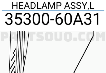 Suzuki 3530060A31 HEADLAMP ASSY,L