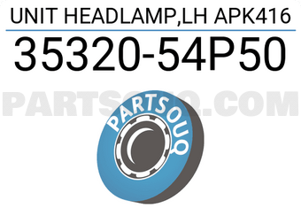 Suzuki 3532054P50 UNIT HEADLAMP,LH APK416