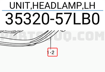 Suzuki 3532057LB0 UNIT,HEADLAMP,LH