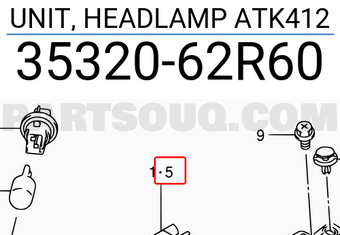 Suzuki 3532062R60 UNIT, HEADLAMP ATK412