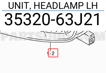 Suzuki 3532063J21 UNIT, HEADLAMP LH