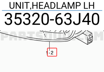 Suzuki 3532063J40 UNIT,HEADLAMP LH