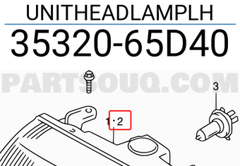 Suzuki 3532065D40 UNITHEADLAMPLH