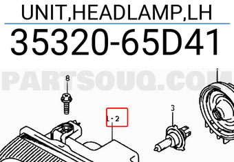 Suzuki 3532065D41 UNIT,HEADLAMP,LH