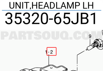 Suzuki 3532065JB1 UNIT,HEADLAMP LH