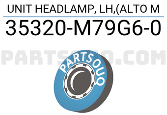 Suzuki 35320M79G60 UNIT HEADLAMP, LH,(ALTO M