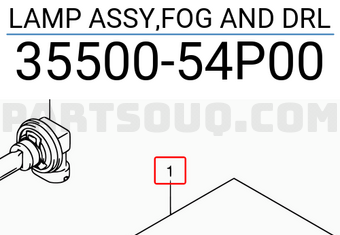 Suzuki 3550054P00 LAMP ASSY,FOG AND DRL