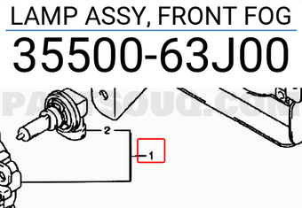 Suzuki 3550063J00 LAMP ASSY, FRONT FOG