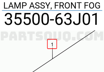 Suzuki 3550063J01 LAMP ASSY, FRONT FOG