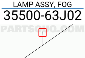 Suzuki 3550063J02 LAMP ASSY, FOG