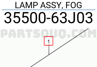 Suzuki 3550063J03 LAMP ASSY, FOG