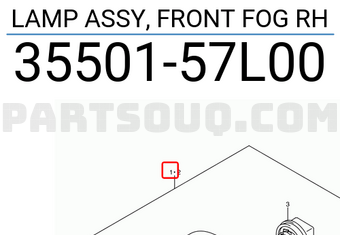 Suzuki 3550157L00 LAMP ASSY, FRONT FOG RH