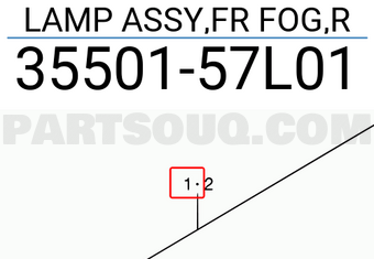 Suzuki 3550157L01 LAMP ASSY,FR FOG,R