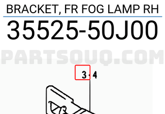 Suzuki 3552550J00 BRACKET, FR FOG LAMP RH