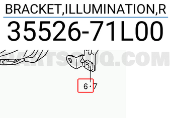 Suzuki 3552671L00 BRACKET,ILLUMINATION,R