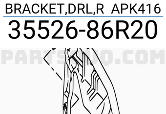 Suzuki 3552686R20 BRACKET,DRL,R APK416