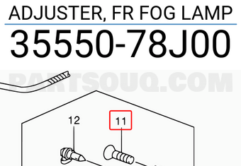 Suzuki 3555078J00 ADJUSTER, FR FOG LAMP