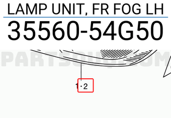 Suzuki 3556054G50 LAMP UNIT, FR FOG LH