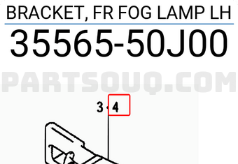 Suzuki 3556550J00 BRACKET, FR FOG LAMP LH