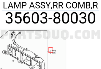 Suzuki 3560380030 LAMP ASSY,RR COMB,R
