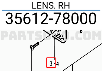 Suzuki 3561278000 LENS, RH
