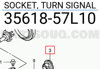 Suzuki 3561857L10 SOCKET, TURN SIGNAL