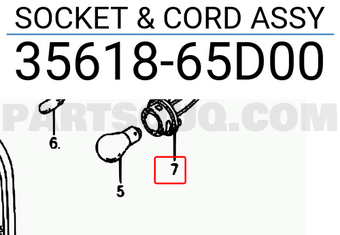 Suzuki 3561865D00 SOCKET & CORD ASSY