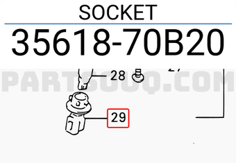 Suzuki 3561870B20 SOCKET