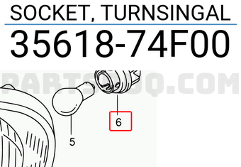 Suzuki 3561874F00 SOCKET, TURNSINGAL