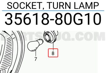 Suzuki 3561880G10 SOCKET, TURN LAMP