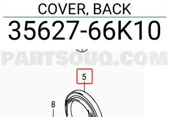 Suzuki 3562766K10 COVER, BACK