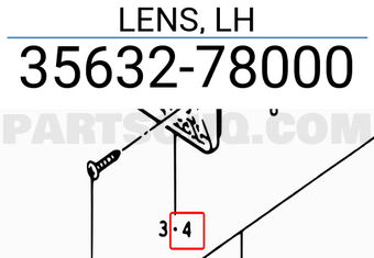 Suzuki 3563278000 LENS, LH